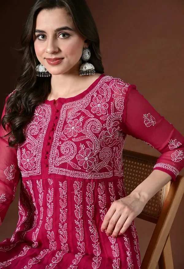 Chikankari_Handwork_Georgette_Anarkali_Female_Pure_Georgette