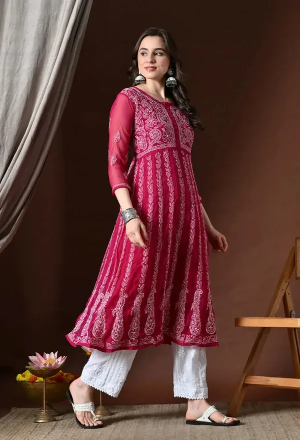 Chikankari_Handwork_Georgette_Anarkali_Female_Pure_Georgette
