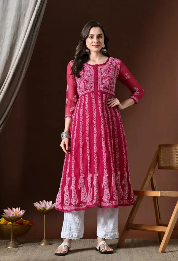 Chikankari_Handwork_Georgette_Anarkali_Female_Pure_Georgette