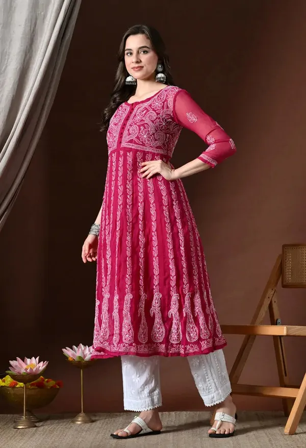 Chikankari_Handwork_Georgette_Anarkali_Female_Pure_Georgette