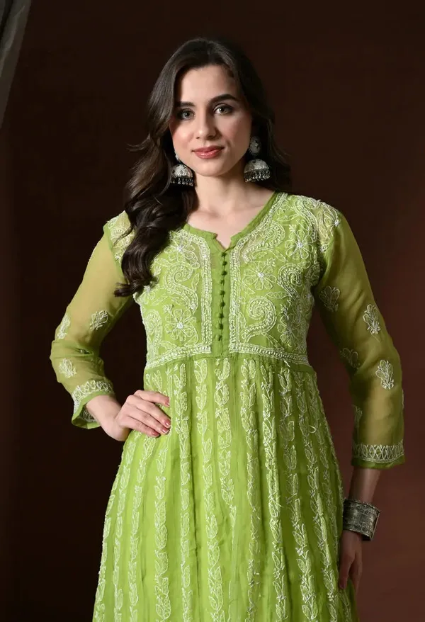 Chikankari_Handwork_Georgette_Anarkali_Female_Pure_Georgette
