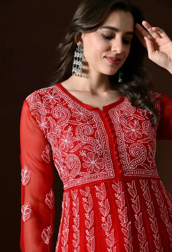 Chikankari_Handwork_Georgette_Anarkali_Female_Pure_Georgette