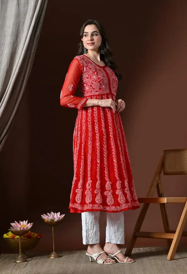 Chikankari_Handwork_Georgette_Anarkali_Female_Pure_Georgette