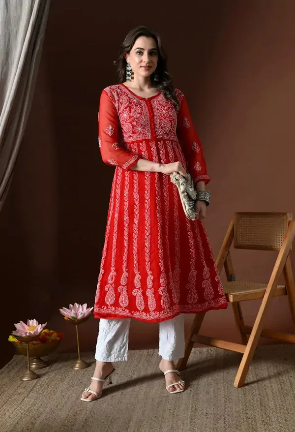 Chikankari_Handwork_Georgette_Anarkali_Female_Pure_Georgette