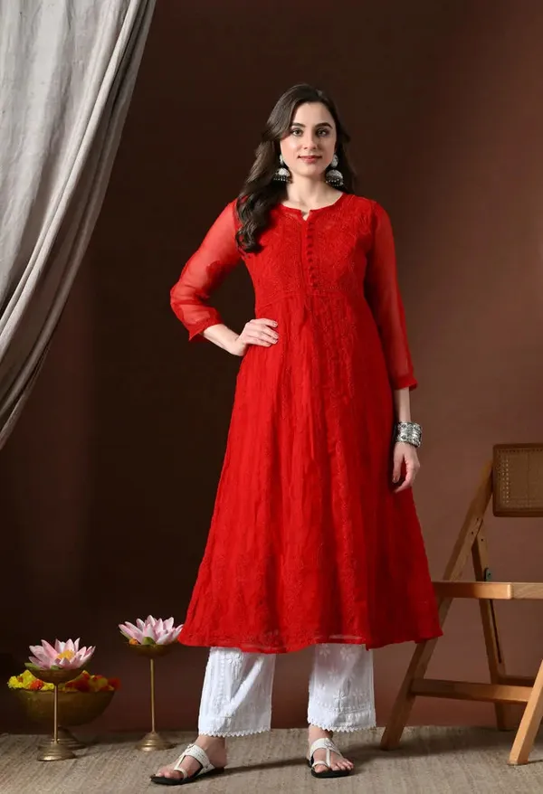 Chikankari_Handwork_Georgette_Anarkali_Female_Pure_Georgette