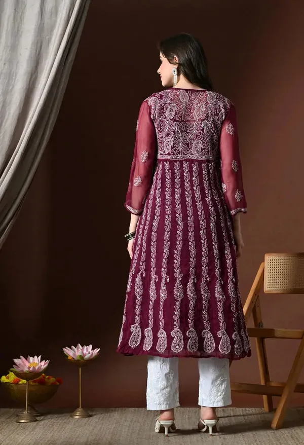 Chikankari_Handwork_Georgette_Anarkali_Female_Pure_Georgette