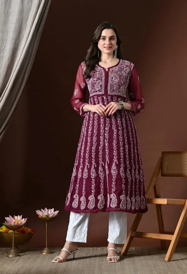 Chikankari_Handwork_Georgette_Anarkali_Female_Pure_Georgette