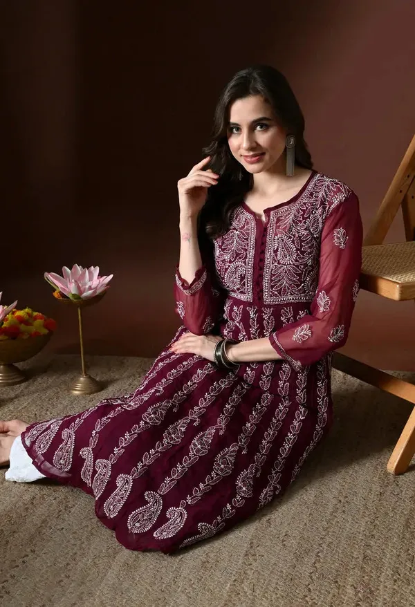 Chikankari_Handwork_Georgette_Anarkali_Female_Pure_Georgette