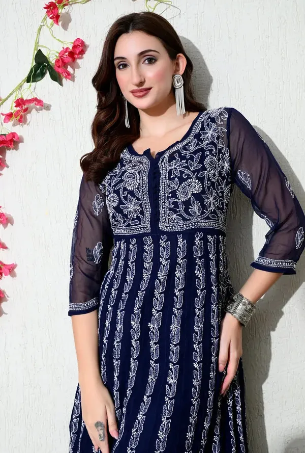 Chikankari_Handwork_Georgette_Anarkali_Female_Pure_Georgette