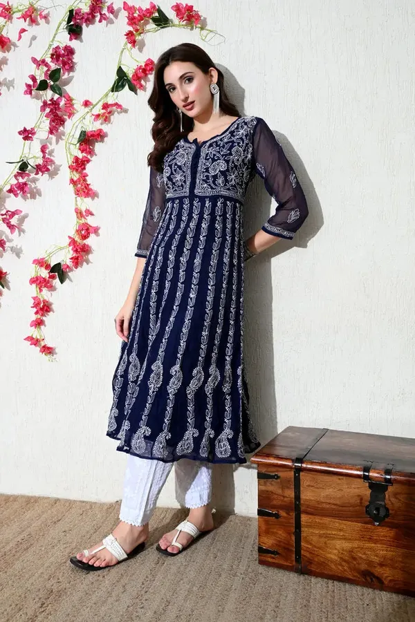 Chikankari_Handwork_Georgette_Anarkali_Female_Pure_Georgette