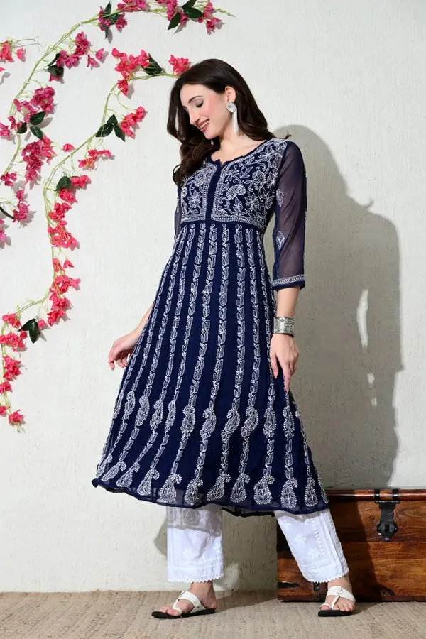 Chikankari_Handwork_Georgette_Anarkali_Female_Pure_Georgette