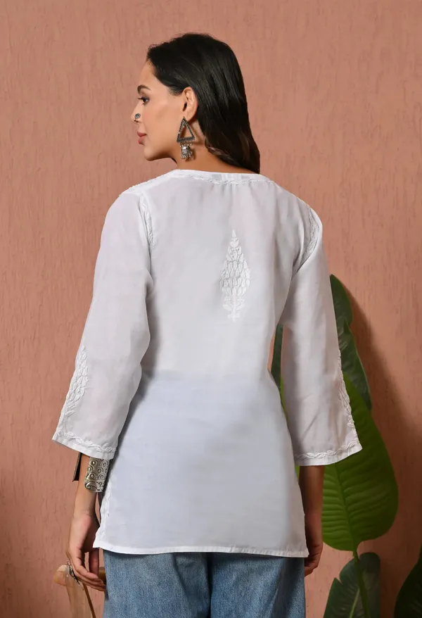 Women_Hand_Embroidered_Lucknowi_Chikankari_Cotton_Straight_Short_Top_White_Colour_White