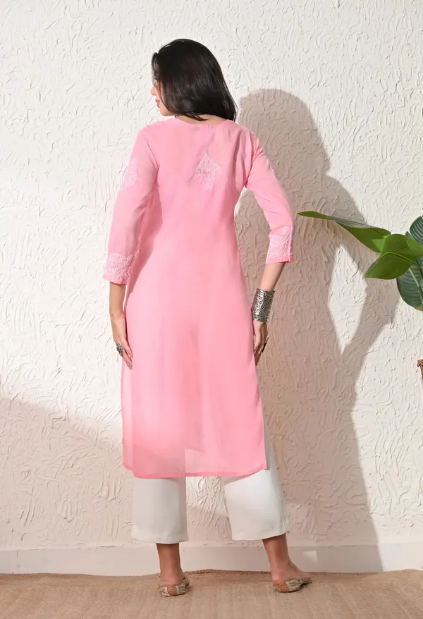 Pure_Cotton_Chikan_Handwork_Long_Kurti_Peach_Peach_Pure_Cotton