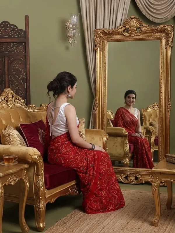 Exclusive_Tepchi_Multi_Hand_Made_Chikankari_Saree_Multi_Red_Multi_Red_Female_Adults