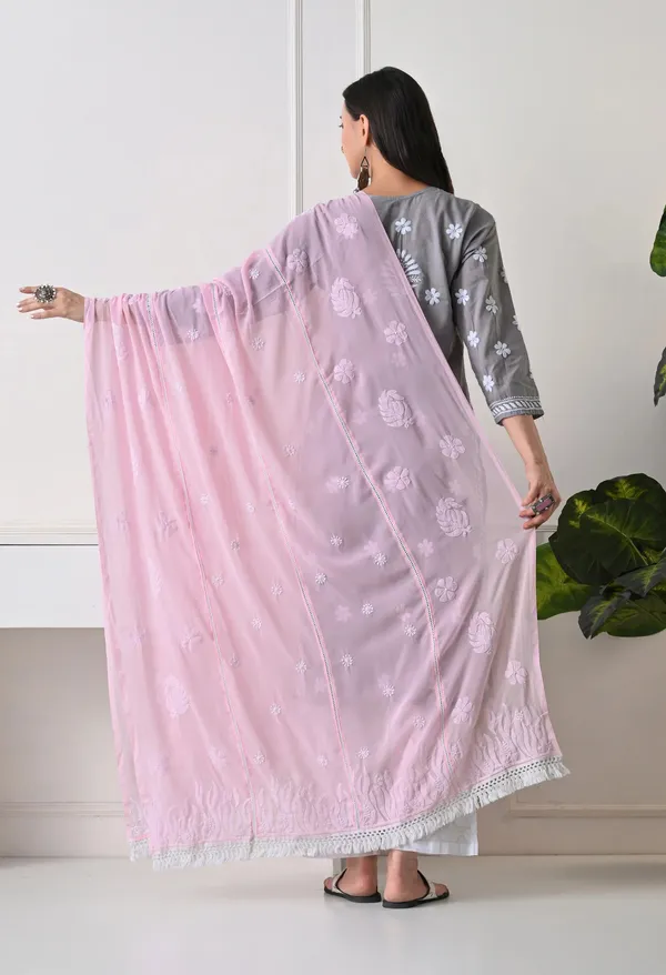 Pink_Soft_Georgette_Chikankari_Hand_Embroidered_Dupatta_For_Women_Baby_Pink_Machine_Washable
