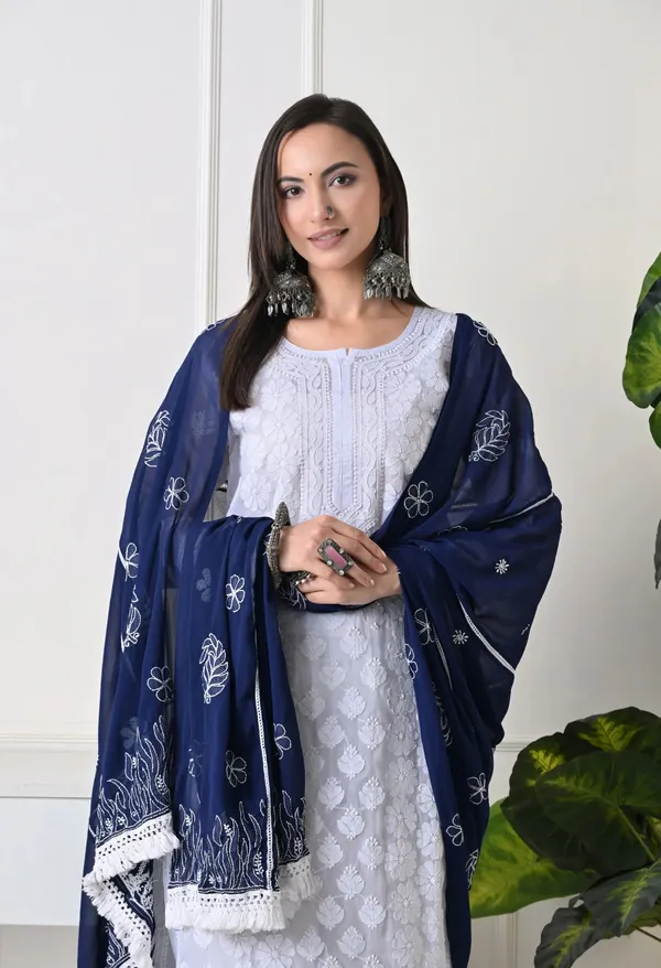 Navy_Blue_Georgette_Chikankari_Hand_Embroidered_Dupatta_For_Women_Navy_Blue_Machine_Washable