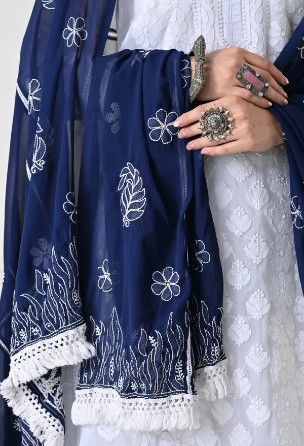Navy_Blue_Georgette_Chikankari_Hand_Embroidered_Dupatta_For_Women_Navy_Blue_Machine_Washable