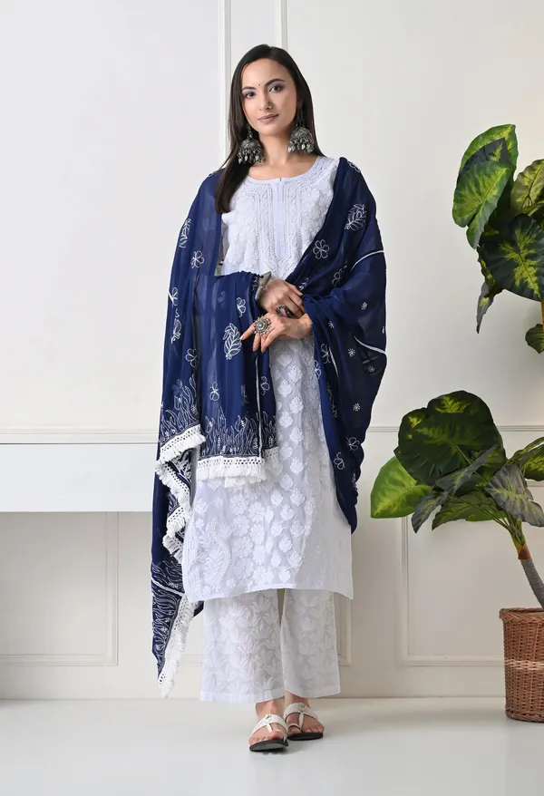 Navy_Blue_Georgette_Chikankari_Hand_Embroidered_Dupatta_For_Women_Navy_Blue_Machine_Washable