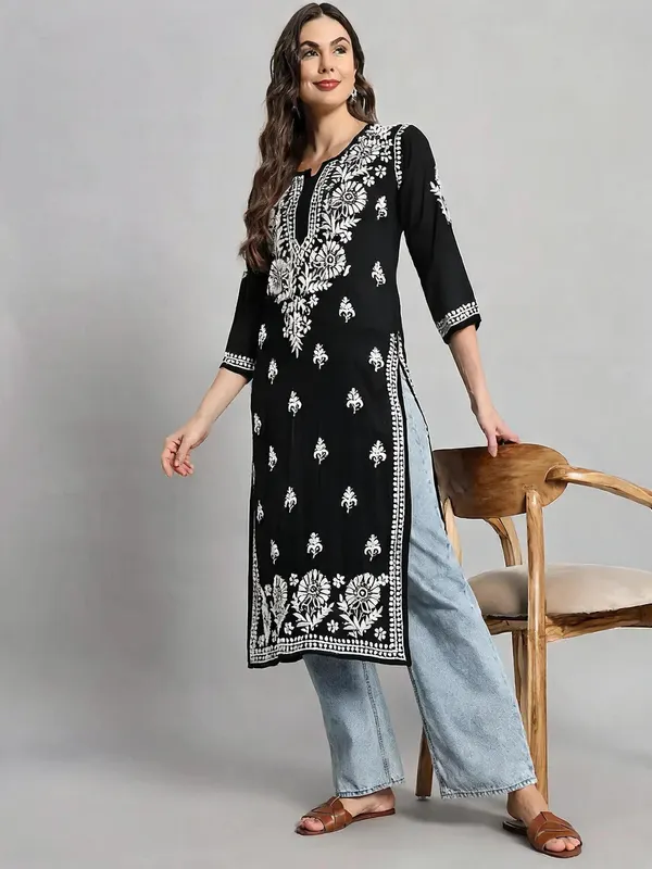 Black_Rayon_Kurti_For_Women
