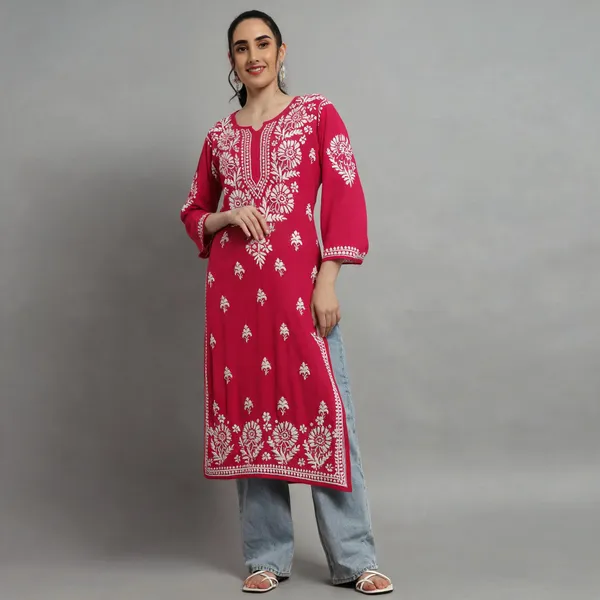 Multicolour_Rayon_Kurti_For_Women