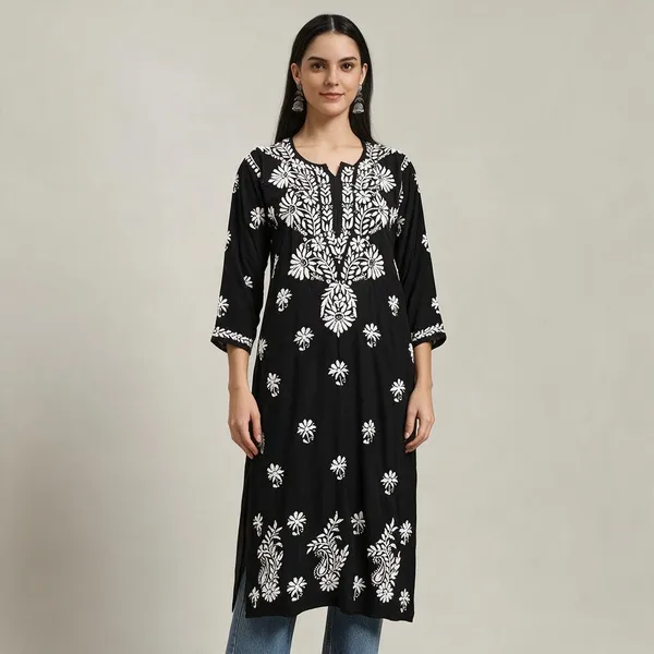 Black_Rayon_Kurti_For_Women