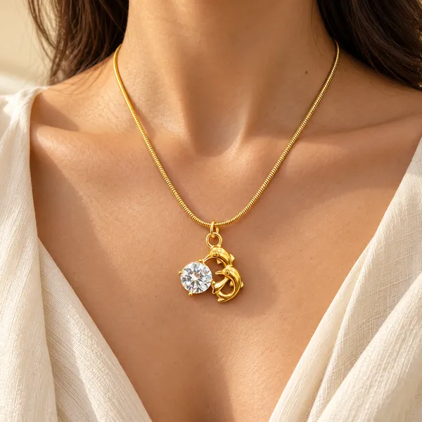 Gold_Tone_Dolphin_Pendant_Necklace_for_Women