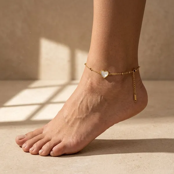 Gold_Tone_Heart_Charm_Anklet_for_Women
