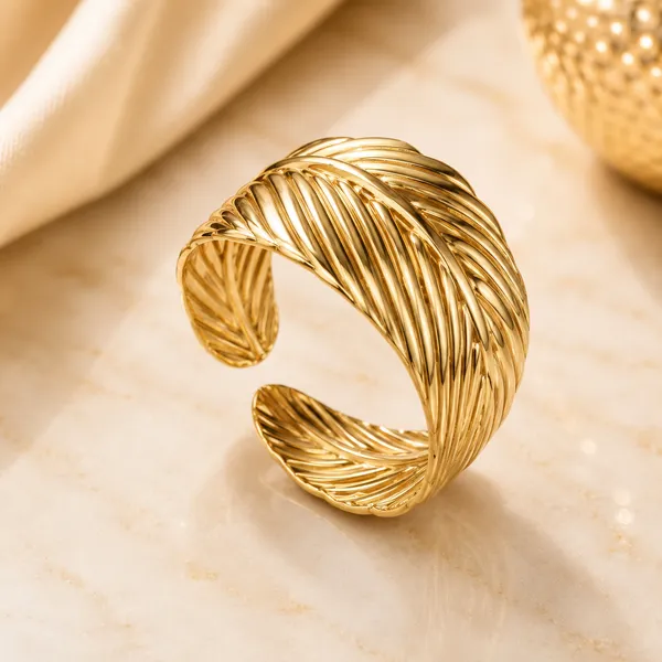 Gold-Tone_Ribbed_Open_Cuff_Bracelet_for_Women
