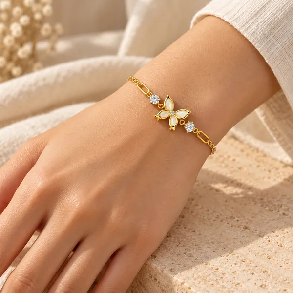 Gold-Tone_Butterfly_Chain_Bracelet_for_Women