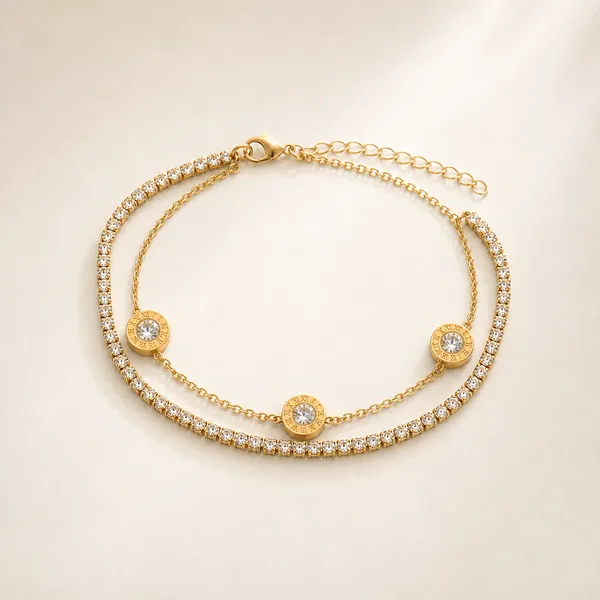 Gold_Tone_Crystal_Double_Layer_Anklet_for_Women