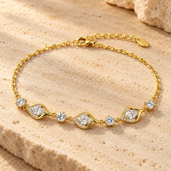 Gold-Tone_Crystal_Link_Bracelet_for_Women