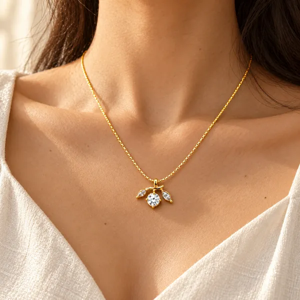 Gold-Tone_Floral_Pendant_Necklace_for_Women