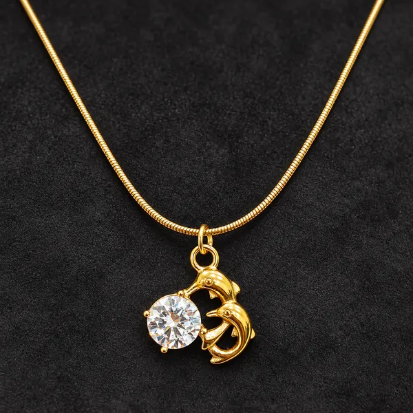 Gold_Tone_Dolphin_Pendant_Necklace_for_Women