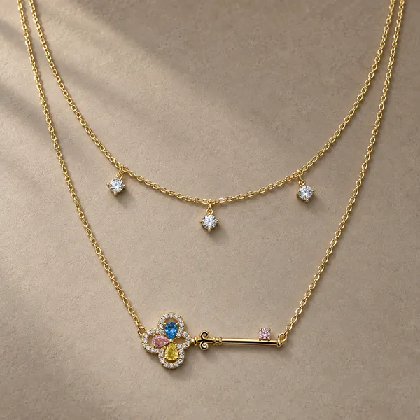 JUVELA_Prism_Key_Layered_Necklace_for_Women