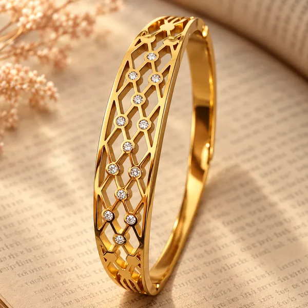 Gold-Tone_Geometric_Crystal_Bangle_for_Women