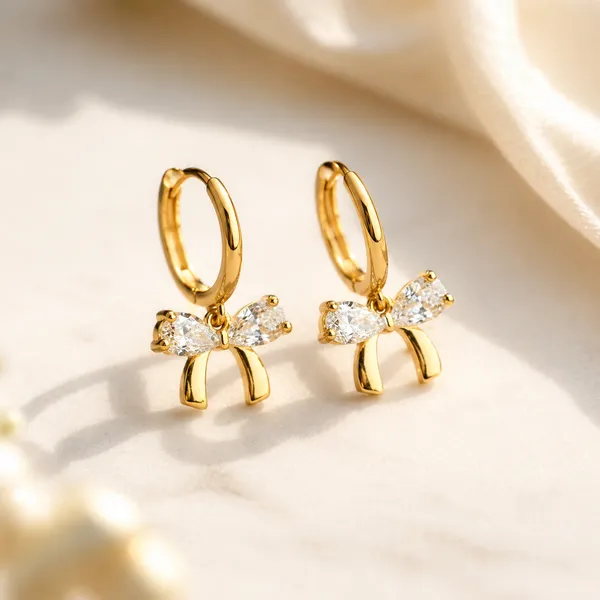 Gold-Tone_Bow_Drop_Earrings_for_Women