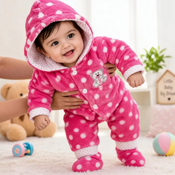 Pink_Wool_Hooded_Romper_For_Girls