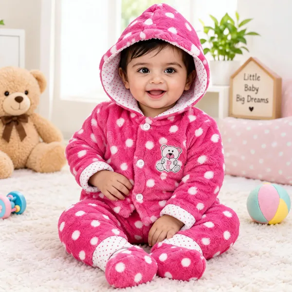 Pink_Wool_Hooded_Romper_For_Girls