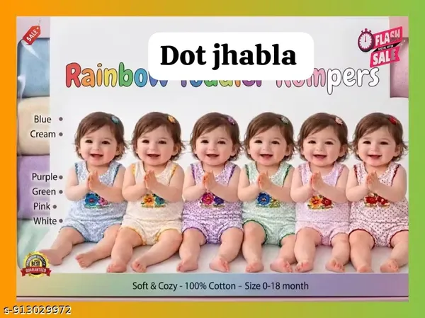 Multicolor_Cotton_Polyester_Rompers_For_Babies