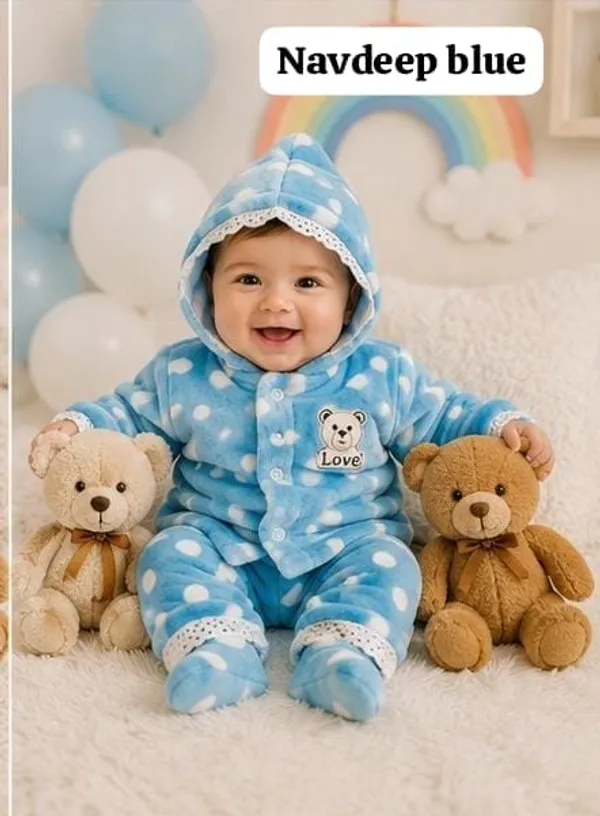Blue_Wool_Hooded_Romper_For_Babies