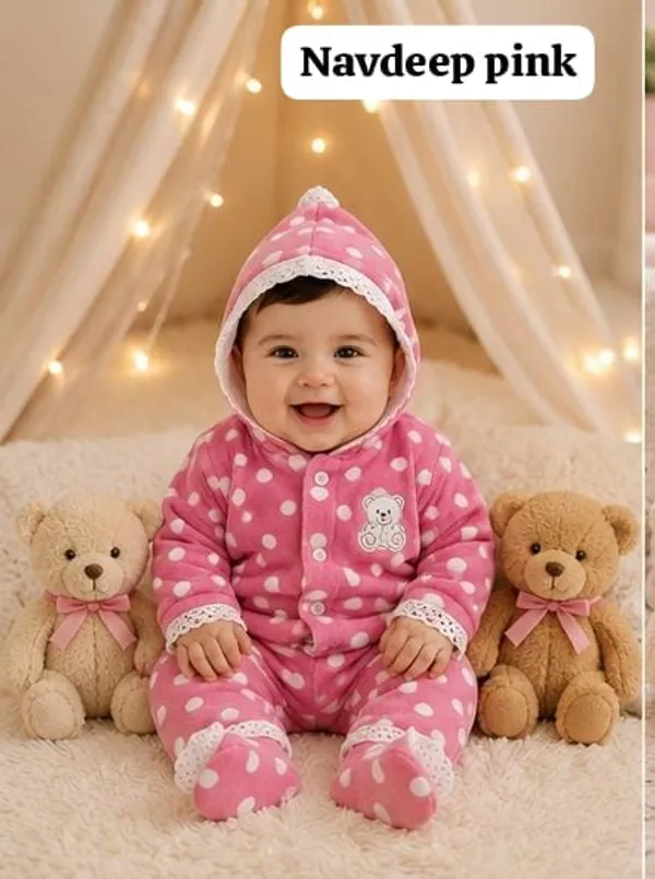 Pink_Wool_Hooded_Romper_For_Girls