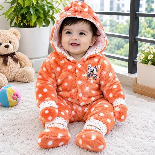Orange_Wool_Winter_Romper_For_Babies