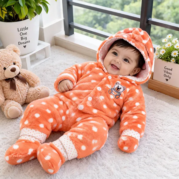 Orange_Wool_Winter_Romper_For_Babies