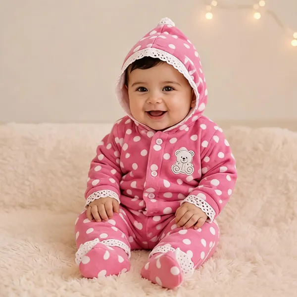 Pink_Wool_Hooded_Romper_For_Girls