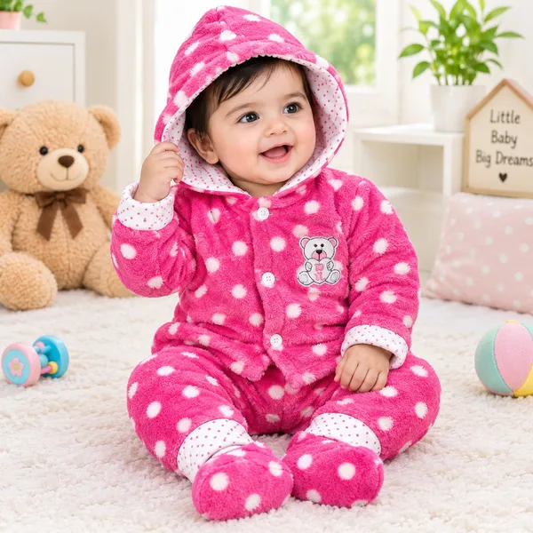 Pink_Wool_Hooded_Romper_For_Girls