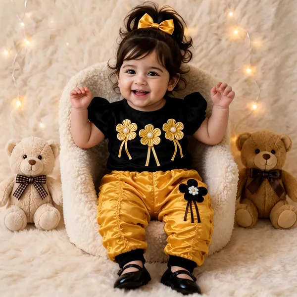 Black_Cotton_Polyester_Party_Wear_Outfit_Set_For_Girls