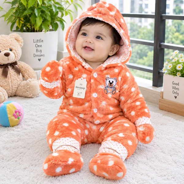 Orange_Wool_Winter_Romper_For_Babies