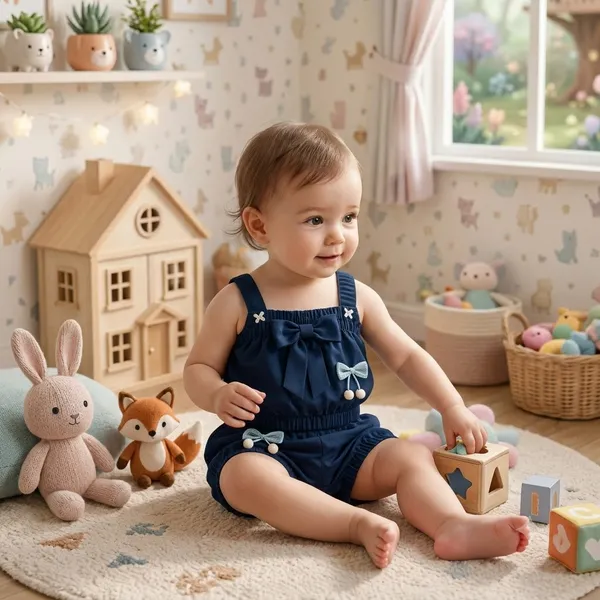 Navy_Cotton_Polyester_Romper_For_Girls