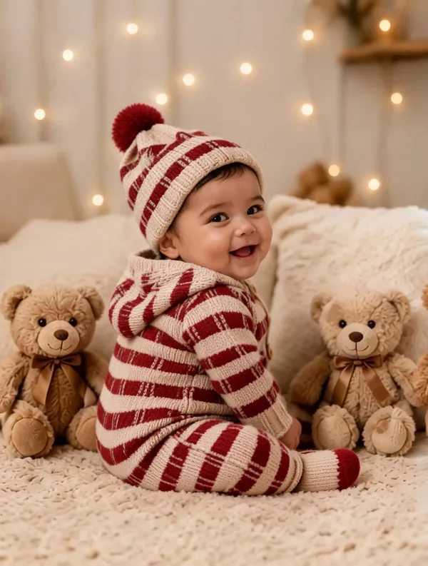 Cream_Wool_Romper_Set_For_Babies