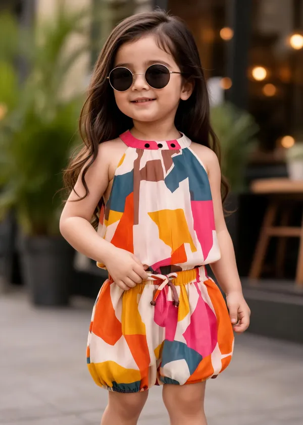 Multicolor_Cotton_Polyester_Romper_For_Babies